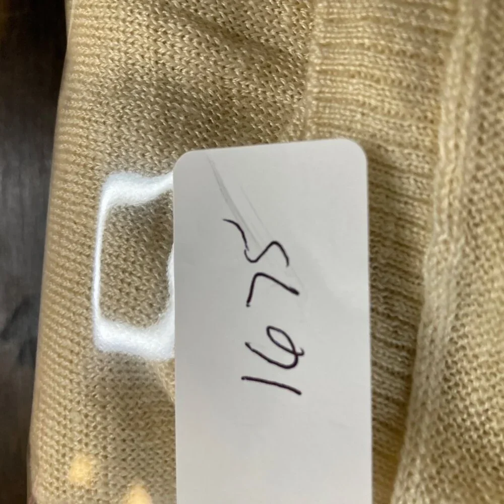 Womens‎ J Crew Linen Sweater Round Neck Pale Yellow S Oversized NWT